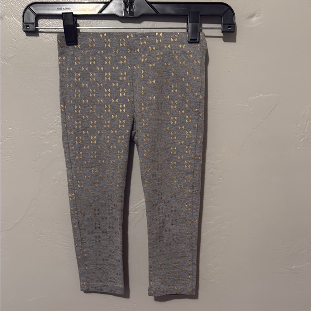Juicy Couture Kids Leggings in Gray with Gold Accents 4T